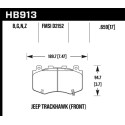  Hawk HP+ Bromklossar Fram Jeep Grand Cherokee Trackhawk  2018+